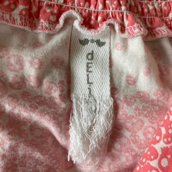 2 for $10 Delia*s 100% Cotton Pink and White tank - Picture 2 of 3